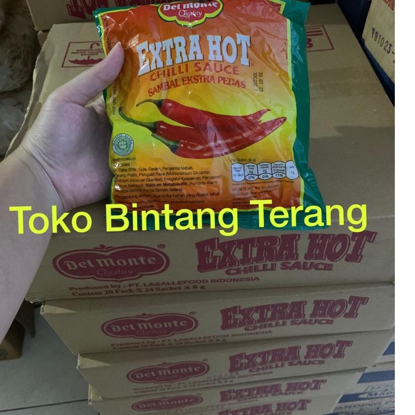 

Buruan pesan Delmonte Saos Sambal Extra Hot Sachet Stick 1 Dus isi 20 pak x 24 stik
