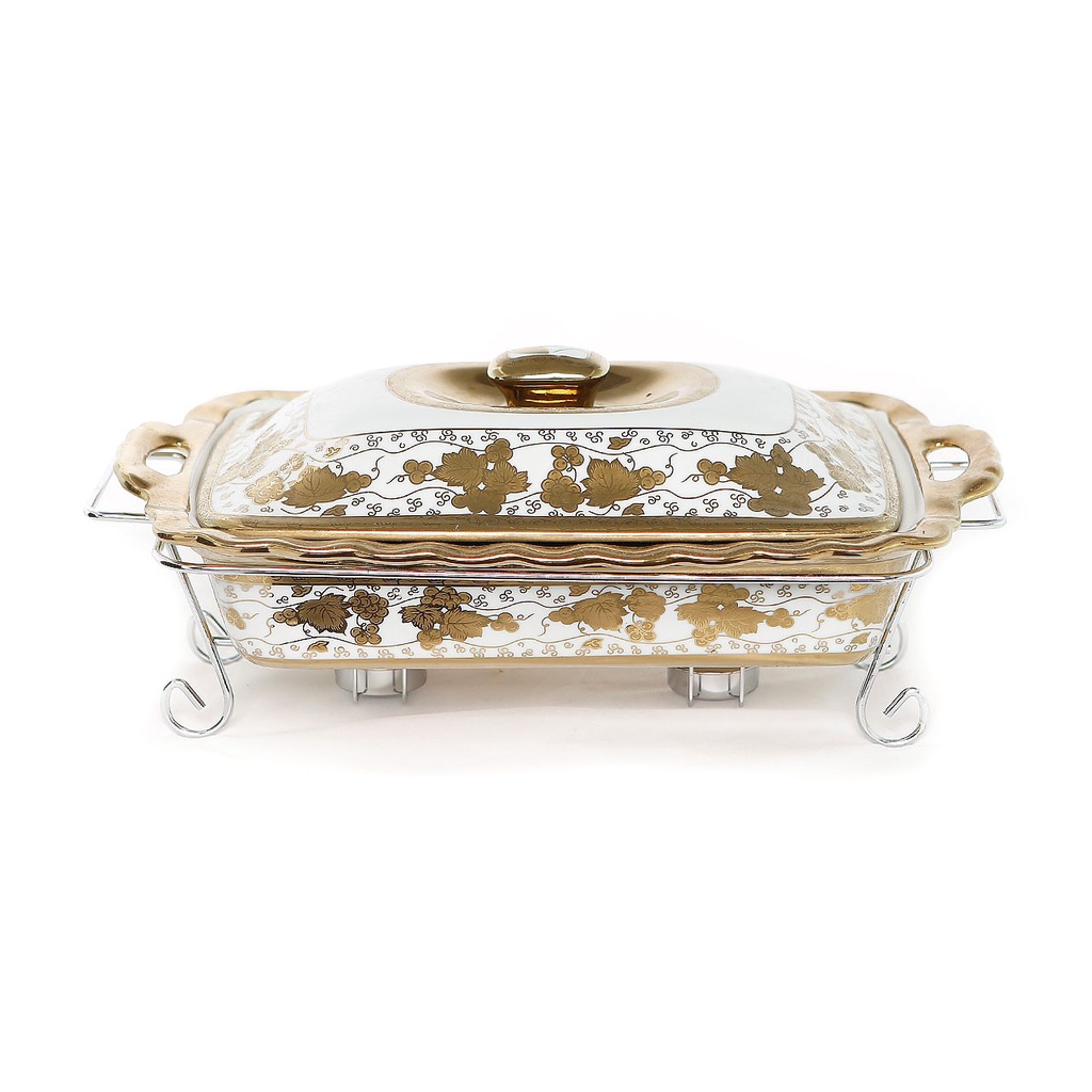 Vicenza Food Warmer Chrome CR680 VIRGO penghangat makanan Rectangular food warmer, prasmanan porsele