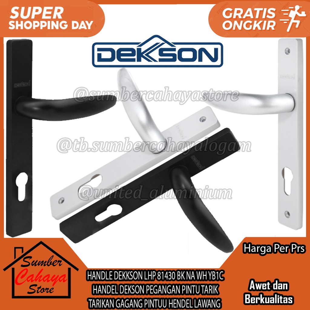 HANDLE DEKKSON LHP 81430 BK NA WH YB1C HANDEL DEKSON PEGANGAN PINTU TARIK GAGANG PINTUU HENDEL LAWAN