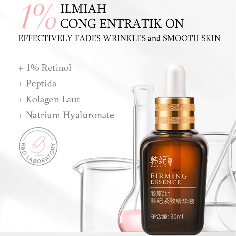 Serum wajah anti kerut Serum pelembab Kolagen Pemutih wajah 30ML Niacinamide Mencegah melawan keriput,Pengencangan anti-penuaan/Pemutihan penghapusan flek/Meringankan garis-garis halus/Mengecilkan pori-pori/Memperbaiki kusam mencerahkan warna kulit