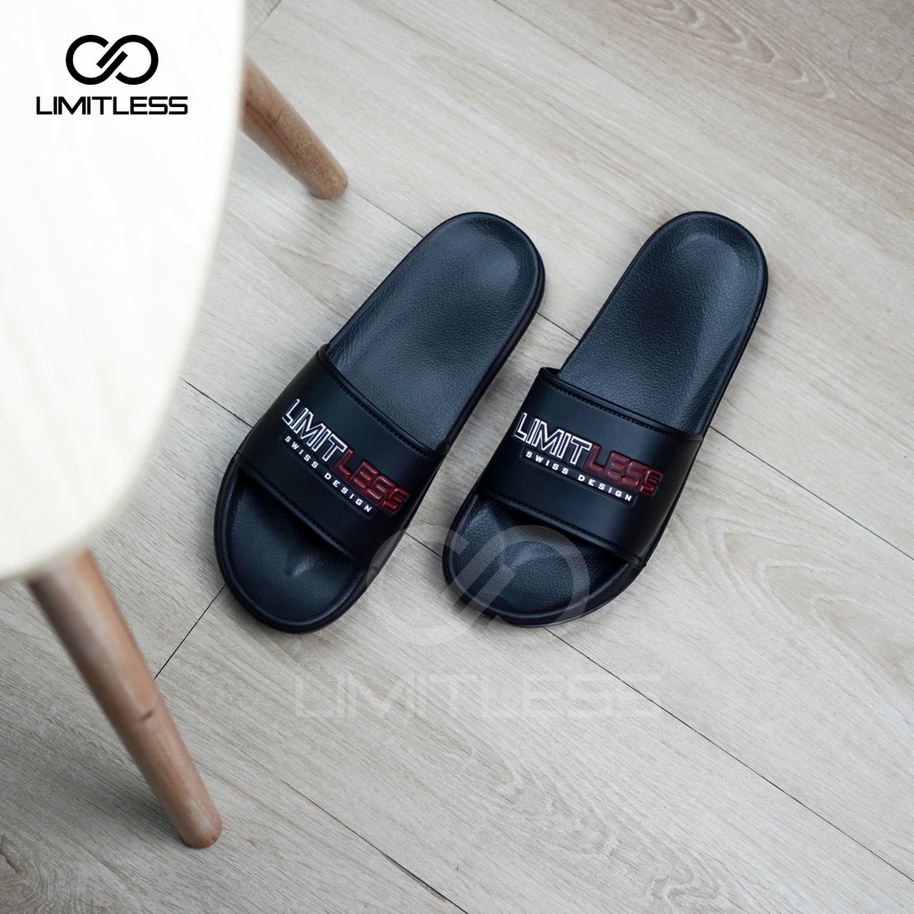 Sendal Slop Cowok Terbaru Sandal Slip On Sandal Slide Pria CLINT Premium Material Hitam Laki Laki Selop Anti Licin Terbaru