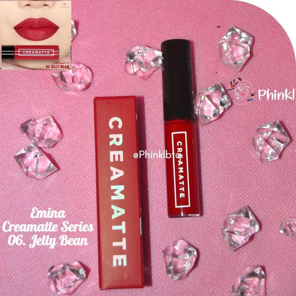 `ღ´ PHINKL `ღ´ ╰☆☆ 𝔢мιℕά ☆☆╮ Emina lip cream mattee lipstick mate cair tidak bikin bibir kering