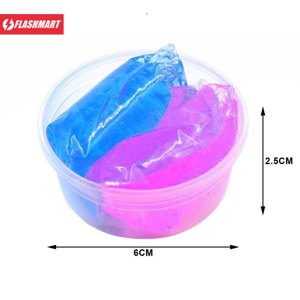 Flashmart Mainan Slime Clear Crystal Colorful Gradient Mud Putty 60ml