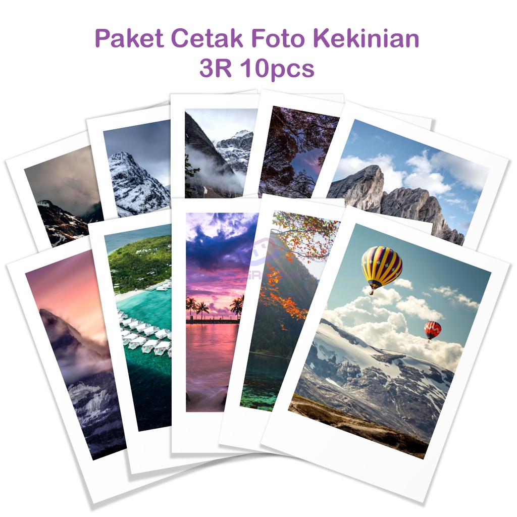 Cetak Foto Kekinian 3R Paket 10pcs Glossy Photo Paper Custom