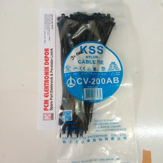 

Kabel Tis 20cm KSS nylon CV-250AB Hitam pcmelektrob9090 Kualitas Baik