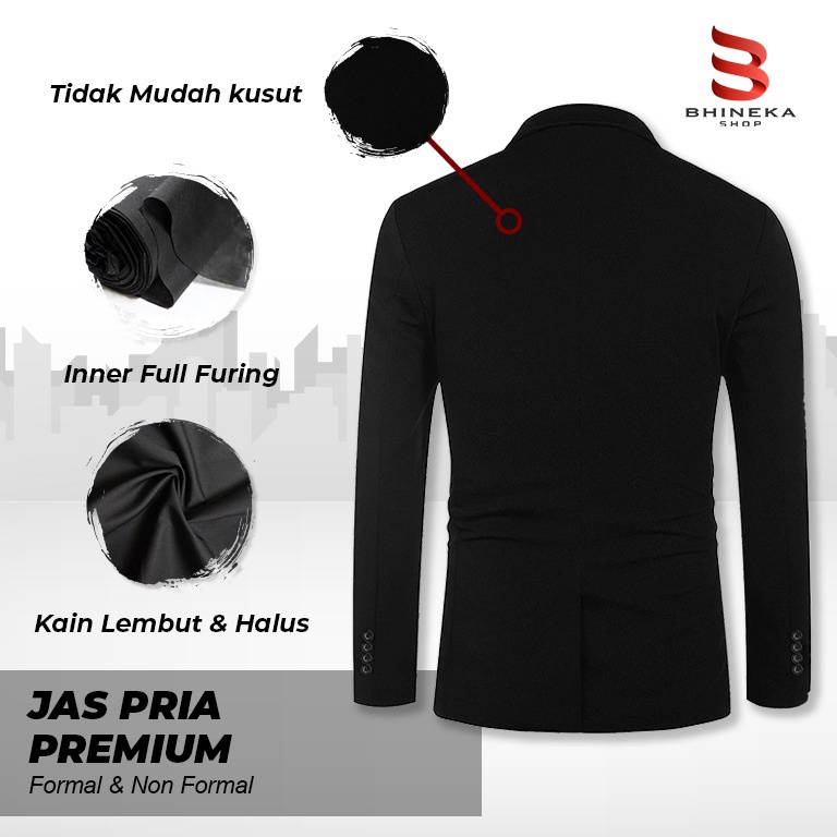 Jas Pria Formal Blazer Original Jas Dinas Kantor Jas Wedding Jas Pesta Jas Nikah Jas Almamater