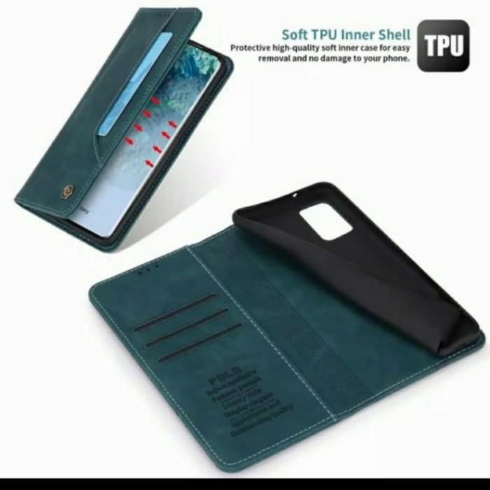 Case Vivo X60 pro/X60 Flip pola Leather Cover case Sarung Dompet Kulit