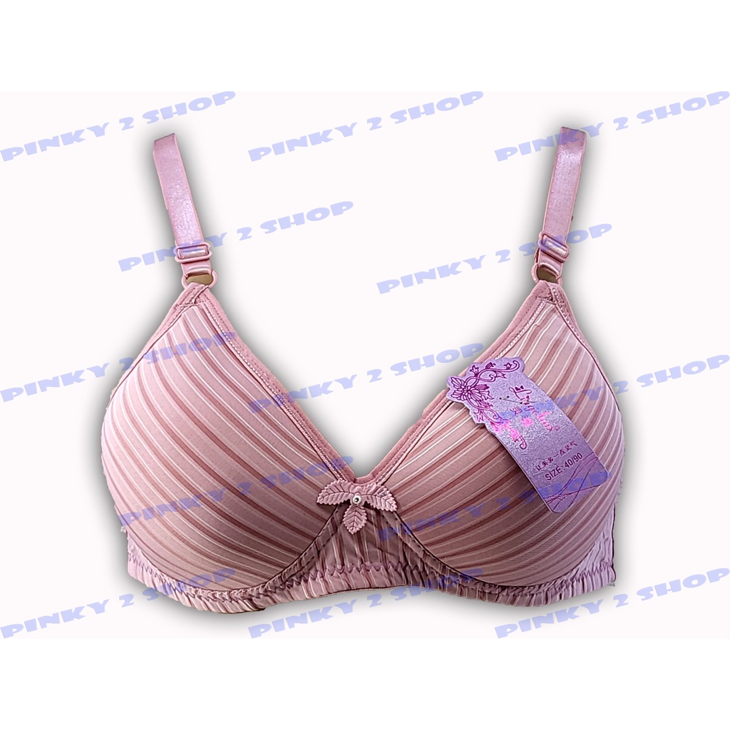 BRA BH WANITA TANPA KAWAT SIZE 38-44 KAIT 3 MOTIF GARIS