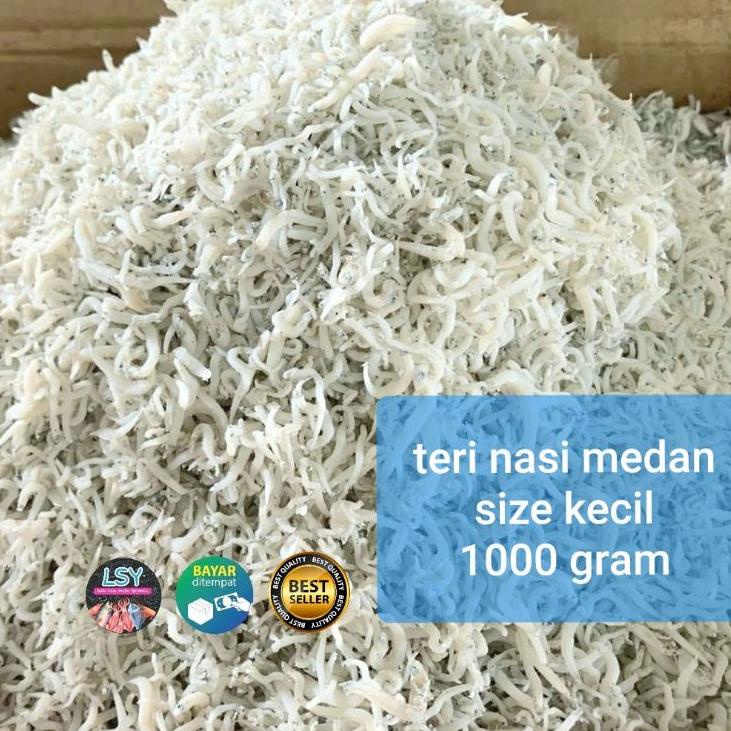 

Super Laris ikan asin teri nasi medan size kecil 1 kg