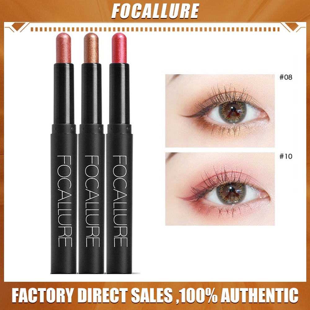 FOCALLURE Eyeshadow Palette Single Eyeshadow Pencil Cream Shimmer Kosmetik Alis High Pigment Smooth Powder Long Las FA38