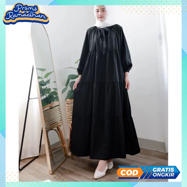 Bajh Ghamis Terbaru2023 Dress Muslimah Mewah Gsmis Import Games Ibu2 Wanita Dres Lebaran Bsju Muslim