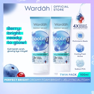 MFI -  Perfect Bright Cooling Bright Jelly Facial Foam 100 ml By Wardah | Ready Stock