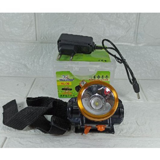 Senter Kepala 30 Watt Plus Bohlam Valescom VL-30S - Putih Headlamp Senter Kepala Led MURAH DAN BERKUALITAS