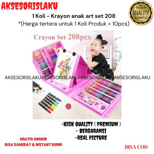 

1 Koli - Krayon anak art set 208