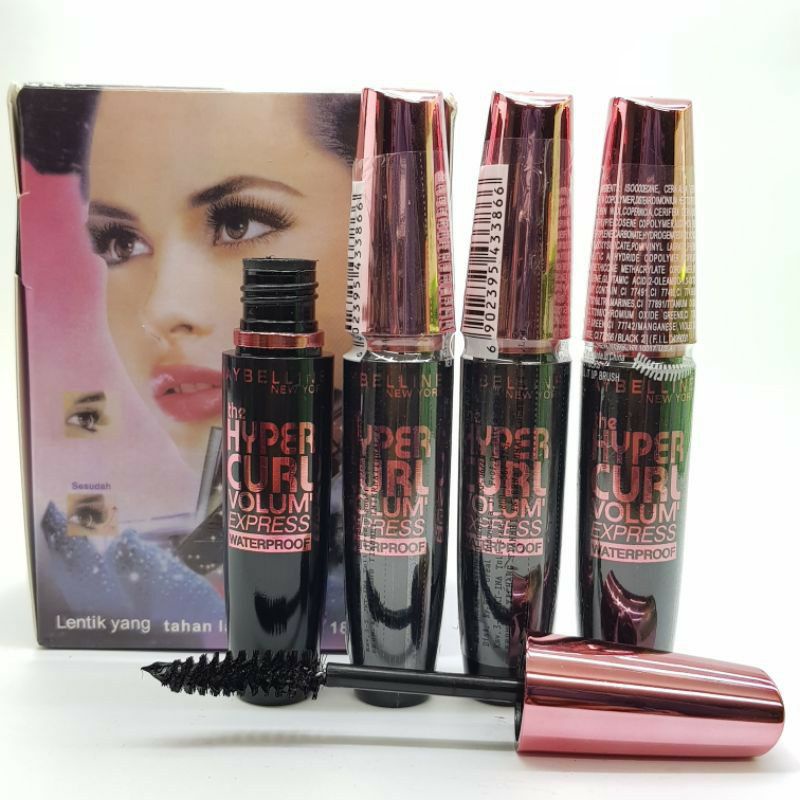 (PER 6PC ) MASCARA MAYBELLINE MAGNUM VOLUME Express Waterproof /qL MASCARA ORIGINAL ANTI AIR /MASCARA WATERPROOF &amp; CURLING QL BPOM