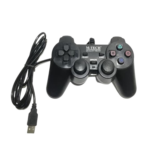 GAMEPAD JOYSTICK STICK PS PLAYSTATION GAMING SINGLE M-TECH 830 BLACK GAME