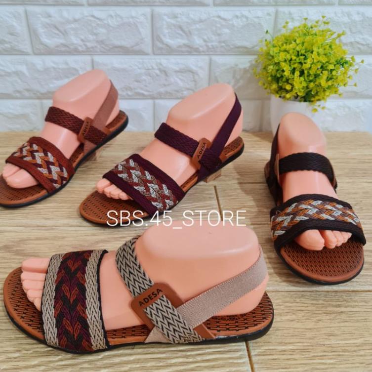 ㅜ Let/Tali Belakang Elastis/Sandal Wanita Rajut Adesa Turki Selop Sakura. BARU SPESIAL 94S