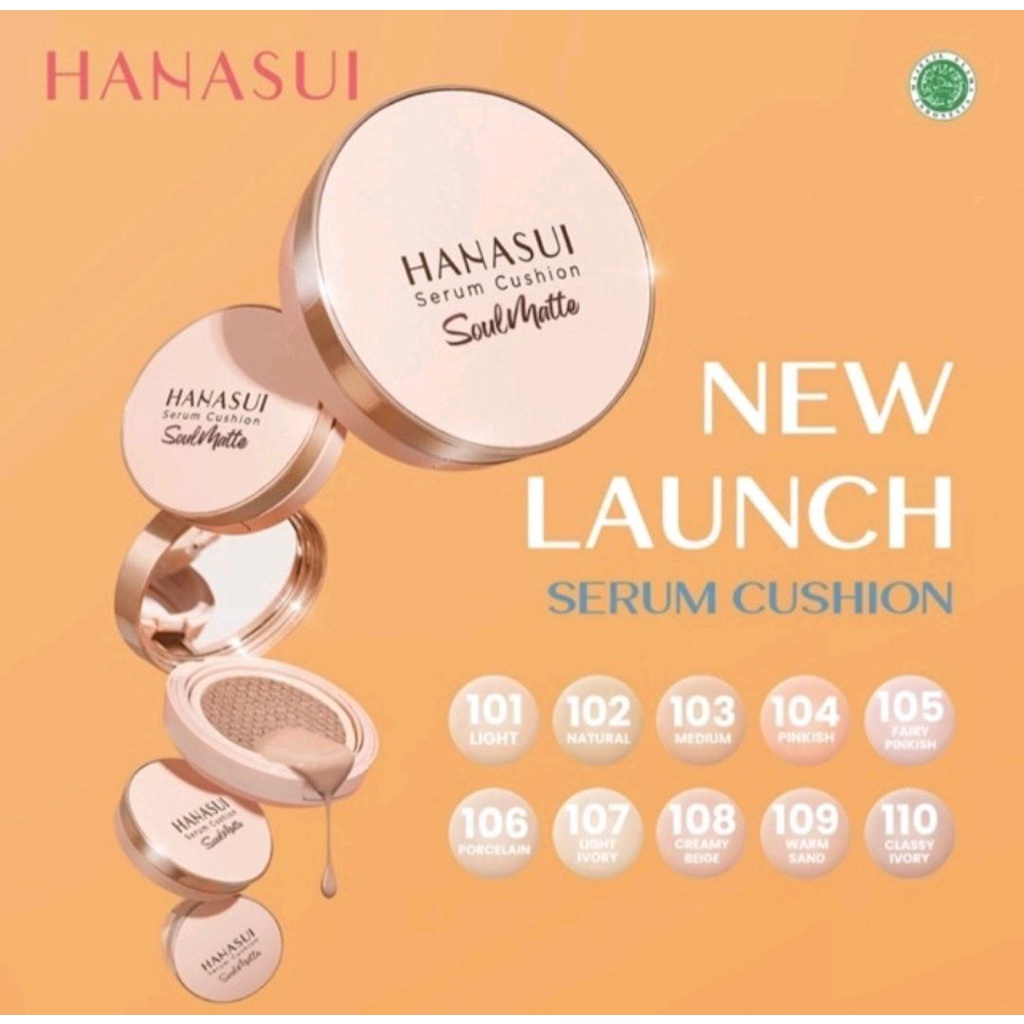 HANASUI SERUM CUSHION SOULMATTE FOUNDATION FLAWLESS HANASUI CUSHION