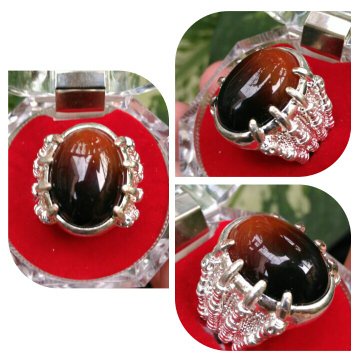 Cincin Batu Akik AKIK PANCAWARNA EDONG FS180