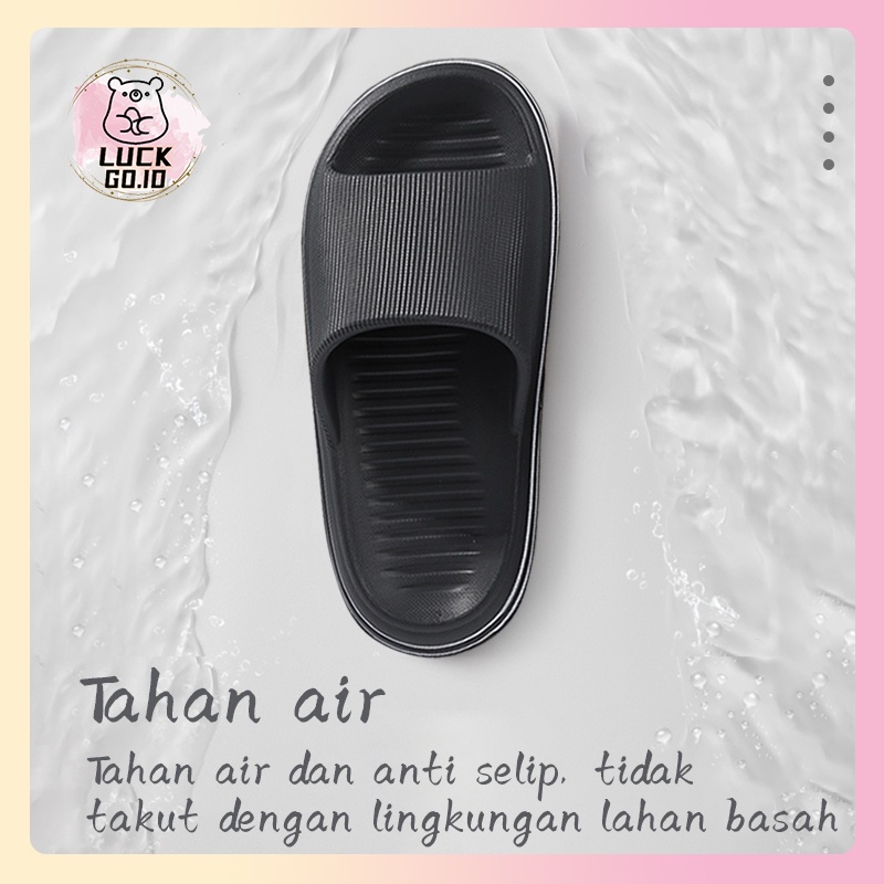 Sandal Selop Sandal Wanita Sandal Rumah Jelly Import Anti Slip Elastic Empuk EVA Nyaman Empuk Sandal Pasangan Kamar Mandi Tebal Nyaman Empuk