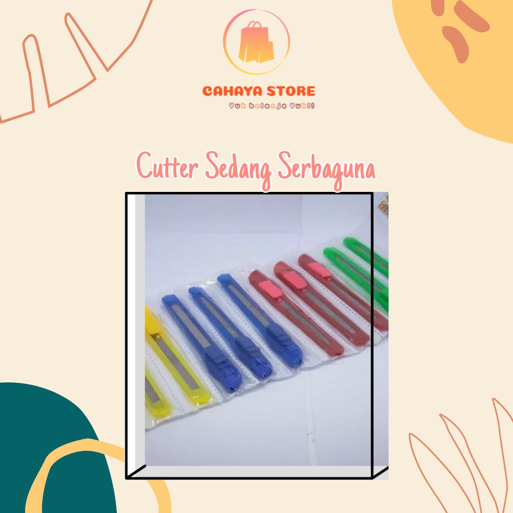

Cutter Sedang Serbaguna Banyak Warna/ Cutter Murah!