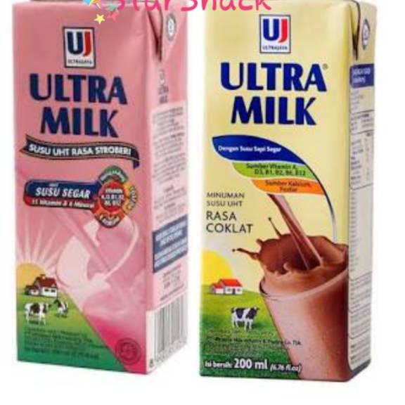 

۩ Ultra Milk Coklat/Strawberry 200ml -24pcs ➺