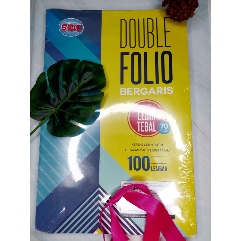 

10 LEMBAR DOUBLE FOLIO BERGARIS / KERTAS FOLIO GARIS SIDU (SINAR DUNIA) TEBAL 70GSM HEMAT