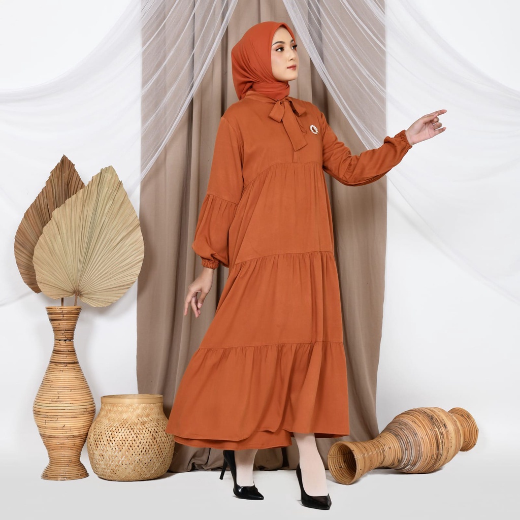 GAMIS WANITA DEWASA BERBAHAN KATUN TWILL UNIQLO/GAMIS KEKINIAN/ GAMIS TERBARU/ GAMIS BEST SELLER/ BA