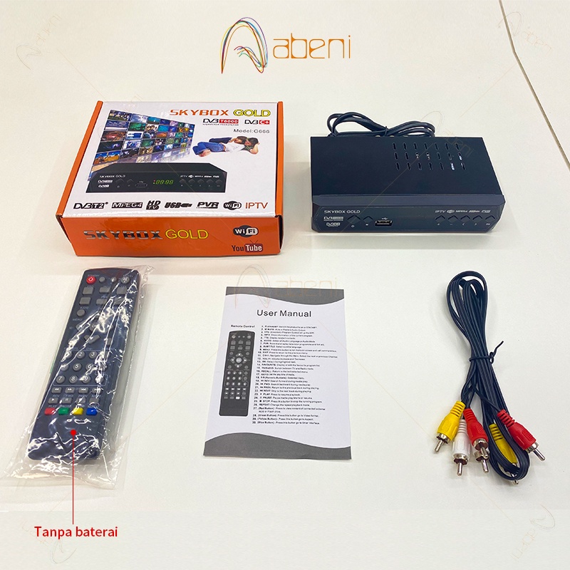 Abeni Set Top Box TV Digital DVB-T2 Receiver Penerima Siaran Full HD/ STB Wifi Bisa Youtube