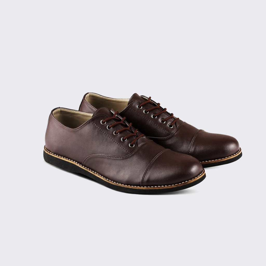 OXFORD BIG SIZE LIMITED | Sepatu Pria Warna Coklat Pantofel Tali Ukuran Besar 44-48