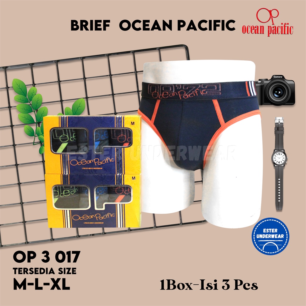 Celana Dalam Pria OCEAN PACIFIC OP 017 ISI 3PCS