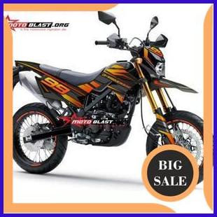 onderdil Decal Stiker Kawasaki Dtracker 150 Black Orange 140ZZ3