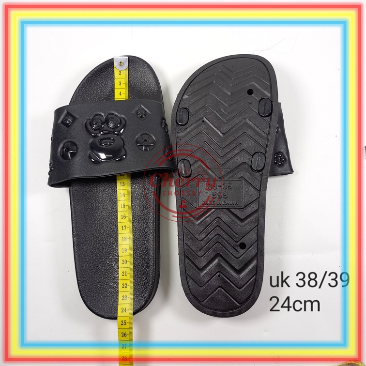 898-3 Sandal Selop Wanita Verotino Sendal Slop Cewek Karet Jelly Bear Beruang Lucu Glanzton