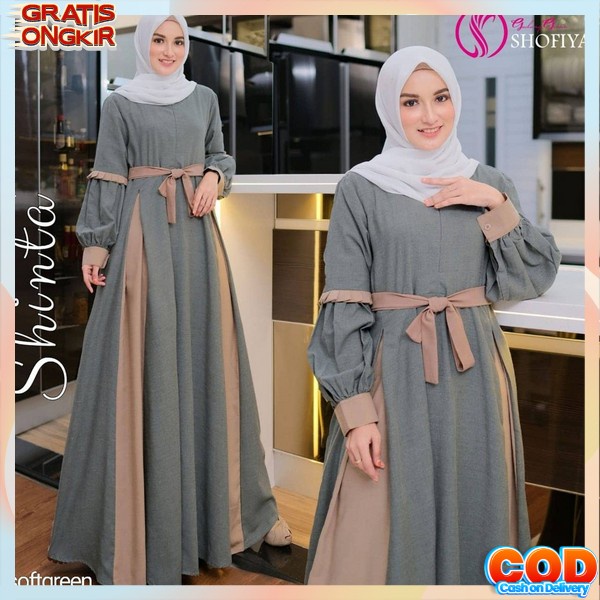 Baju Gamis Gamis Lebaran Wanita Perempuan Narenda Maxy Dress Mewah Gsmis Baju Muslimah Jumbo Premium