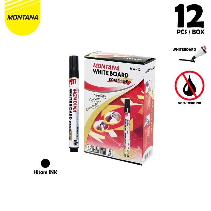 

SPIDOL WHITEBOARD MONTANA MW-12 HITAM 12 PCS