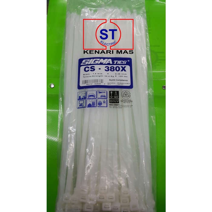 

Kabel Ties / Kabel Tis / Cable Tie Cs 380 X Putih 38 Cm Sigma Star Seller