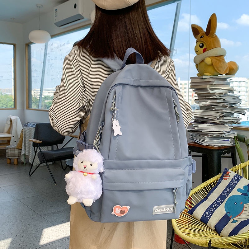 Tas Ransel Wanita - Tas Sekolah Remaja Dewasa Model Terbaru Fashion Korea Kekinian Bagus Murah Besar Kuliah Traveling Jalan Stylish Backpack Punggung Bahu Sandang Kualitas Import Lokal Original Unisex Perempuan Cewek