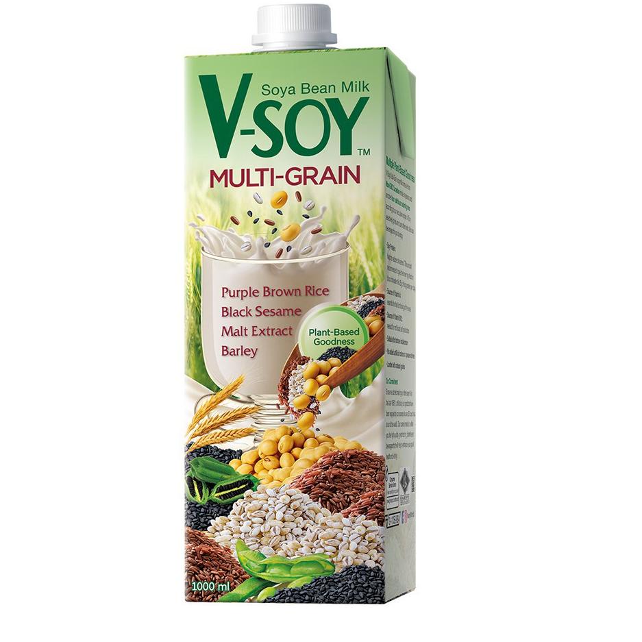 

Murah nampolDd2D7 V-Soy Susu Kedelai Multi Grain (VSoy Milk Non GMO) 1 L