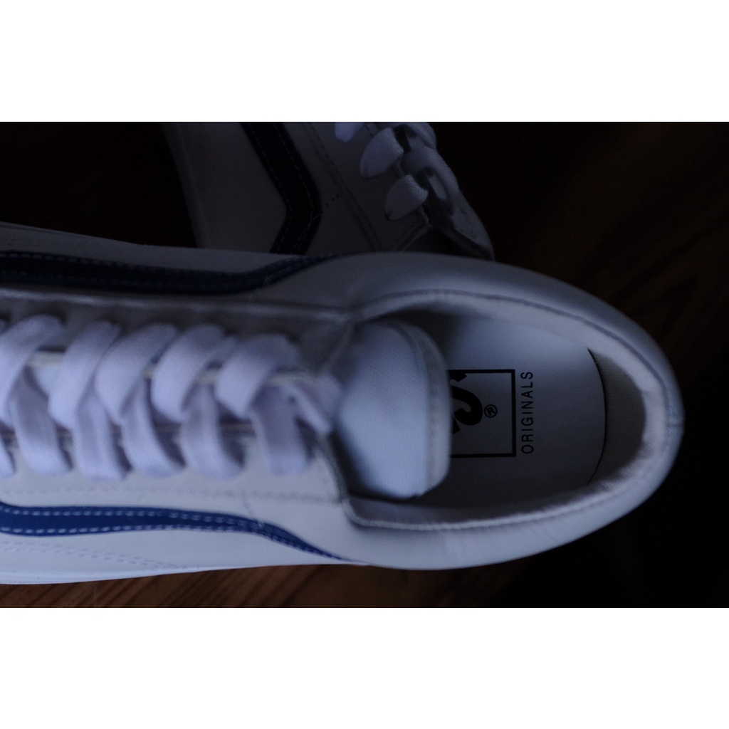 Endarfootwear - Vans Style 36 OG Lx Mono Tumble White Blue Stripe