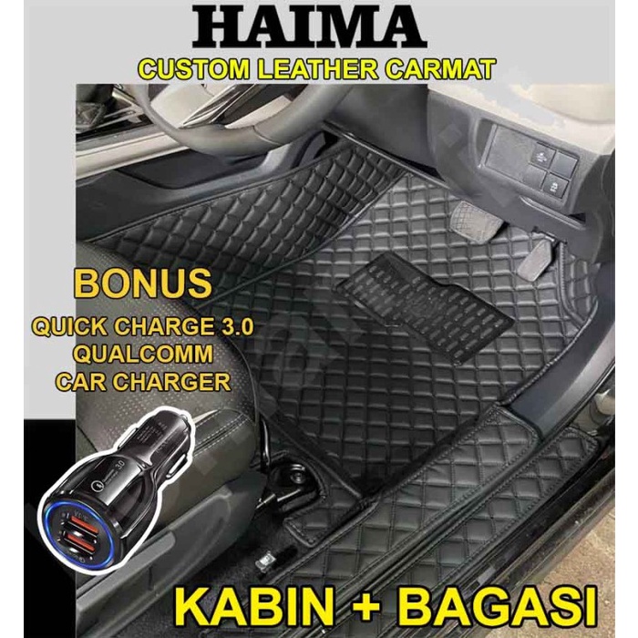 KARPET HYUNDAI STARGAZER 7D HAIMA LEATHER LUXURY 3 BARIS + BAGASI BARU