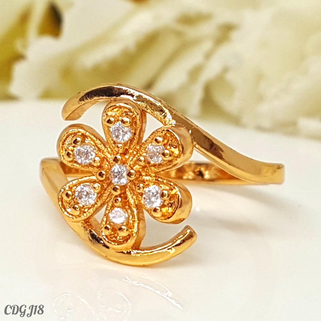 PGX Cincin Xuping Wanita Perhiasan Lapis Emas Aksesoris Fashion Premium - Z284