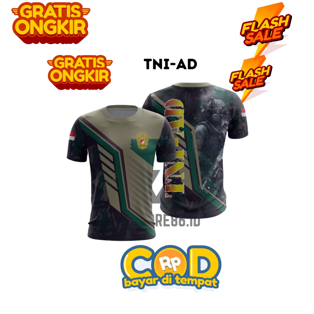 JERSEY TNI AD FULLPRINT SUBLIME / KAOS TNI AD DRIFIT / JERSEY TNI AD/ FULL PRINTING
