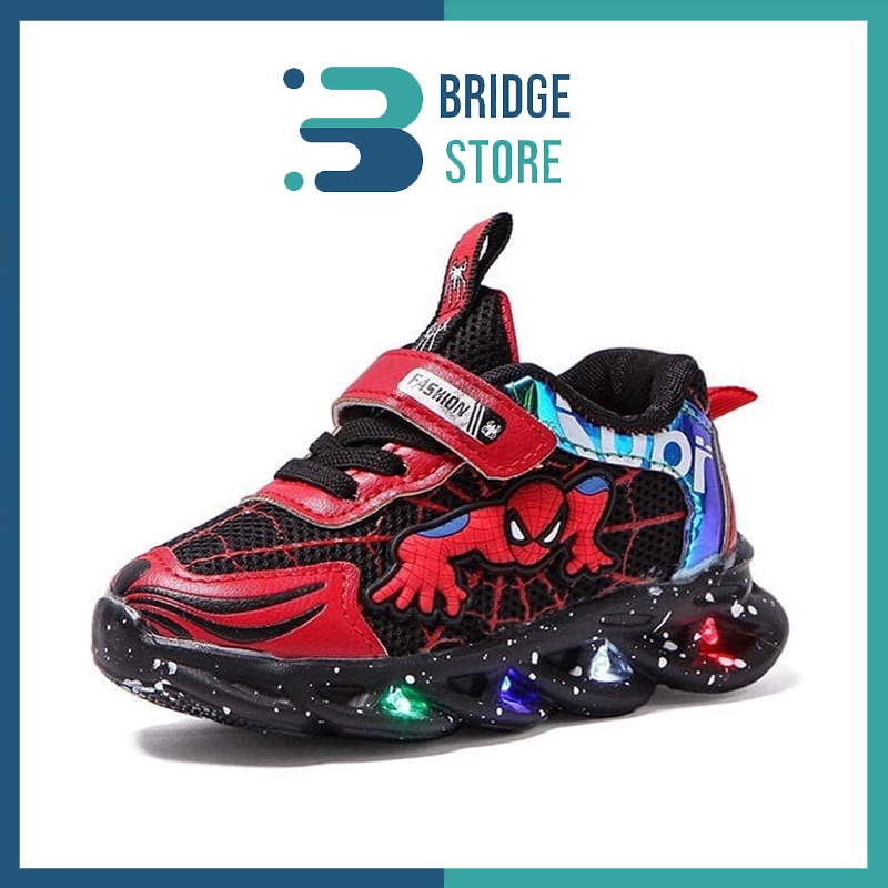 Sepatu Sneakers LED Keren Anak-anak Model NEW Spiderman / VENOM Terbaru Import