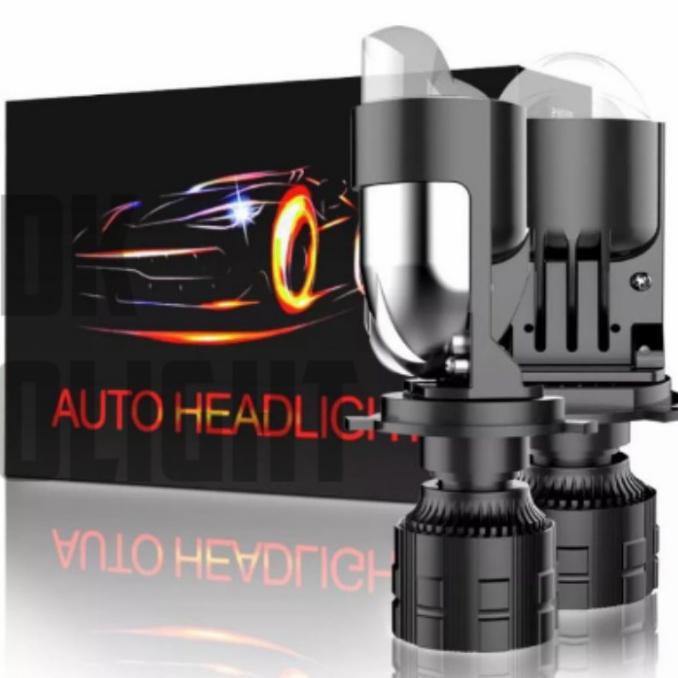 LAMPU HEADLAMP PROJECTOR MINI LENS V9 HRJ ATAU Y7 SOKET H4 ---READY---