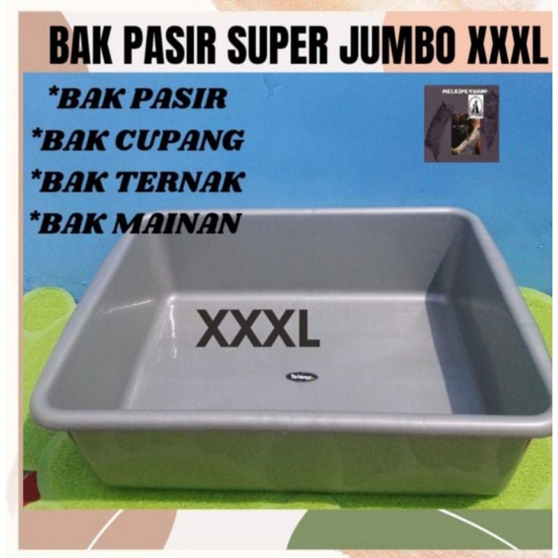 BAK KOTAK PASIR KUCING SUPER JUMBO / BASKOM JUMBO KOTAK / BAK BESAR SEGI