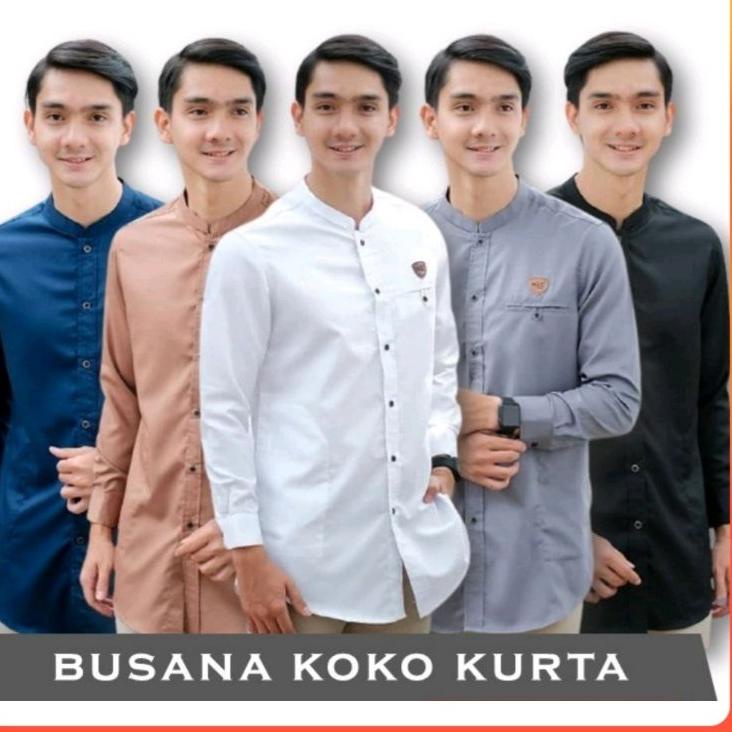 Koko kurta Turki Lengan Panjang - Kemeja Koko Turki Dewasa ‑ SGU.28Fe23ᴼ