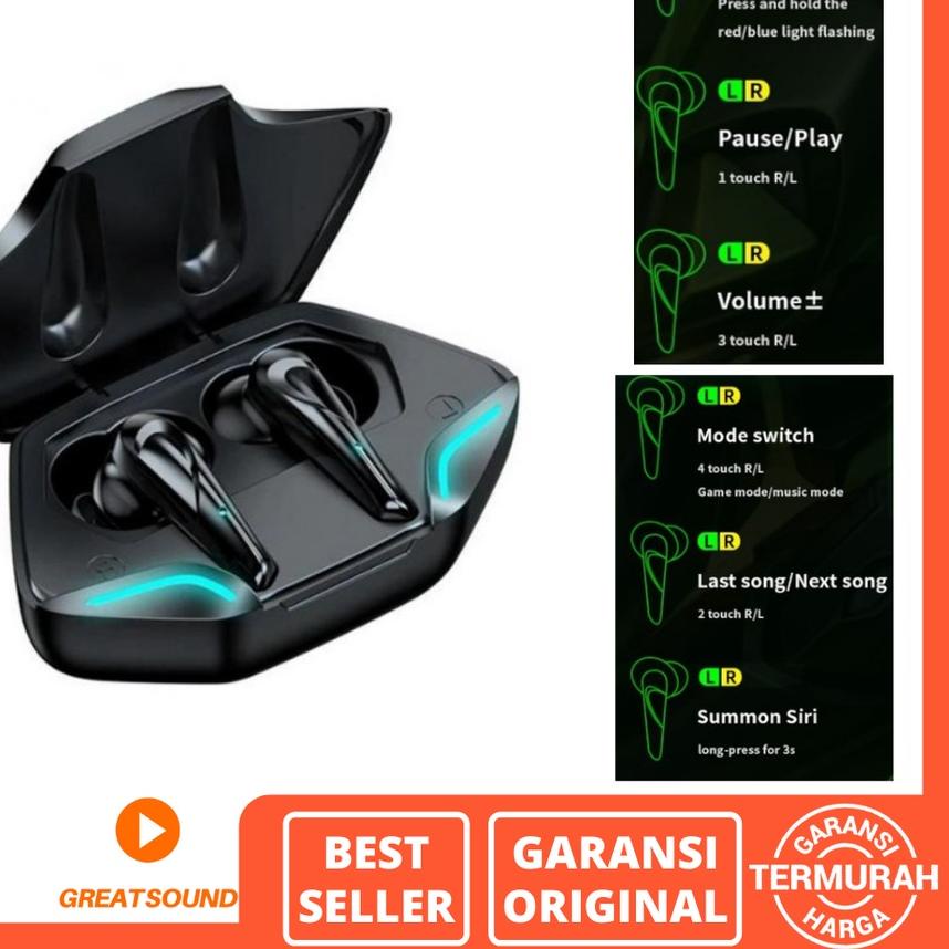 ☄ Headset Gaming Bluetooth G11 TWS Gaming Headset Bluetooth Gaming Earphone TWS Headset Gaming Bluet