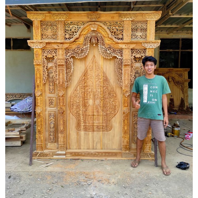 gebyok ukir pintu wayang berkualitas dan terlaris