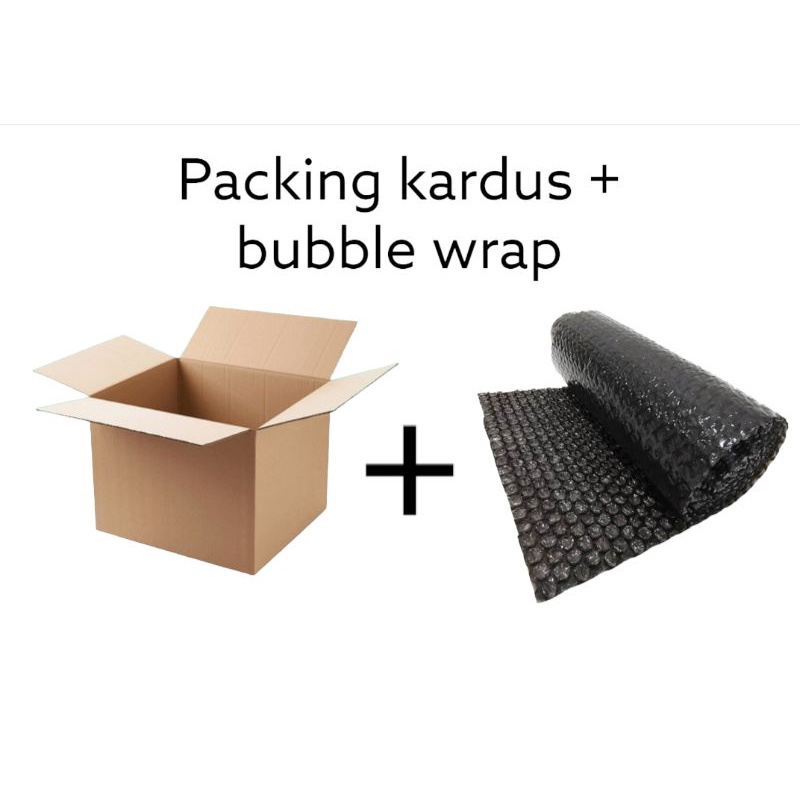 

tambahan packing kardus dan bubble wrap