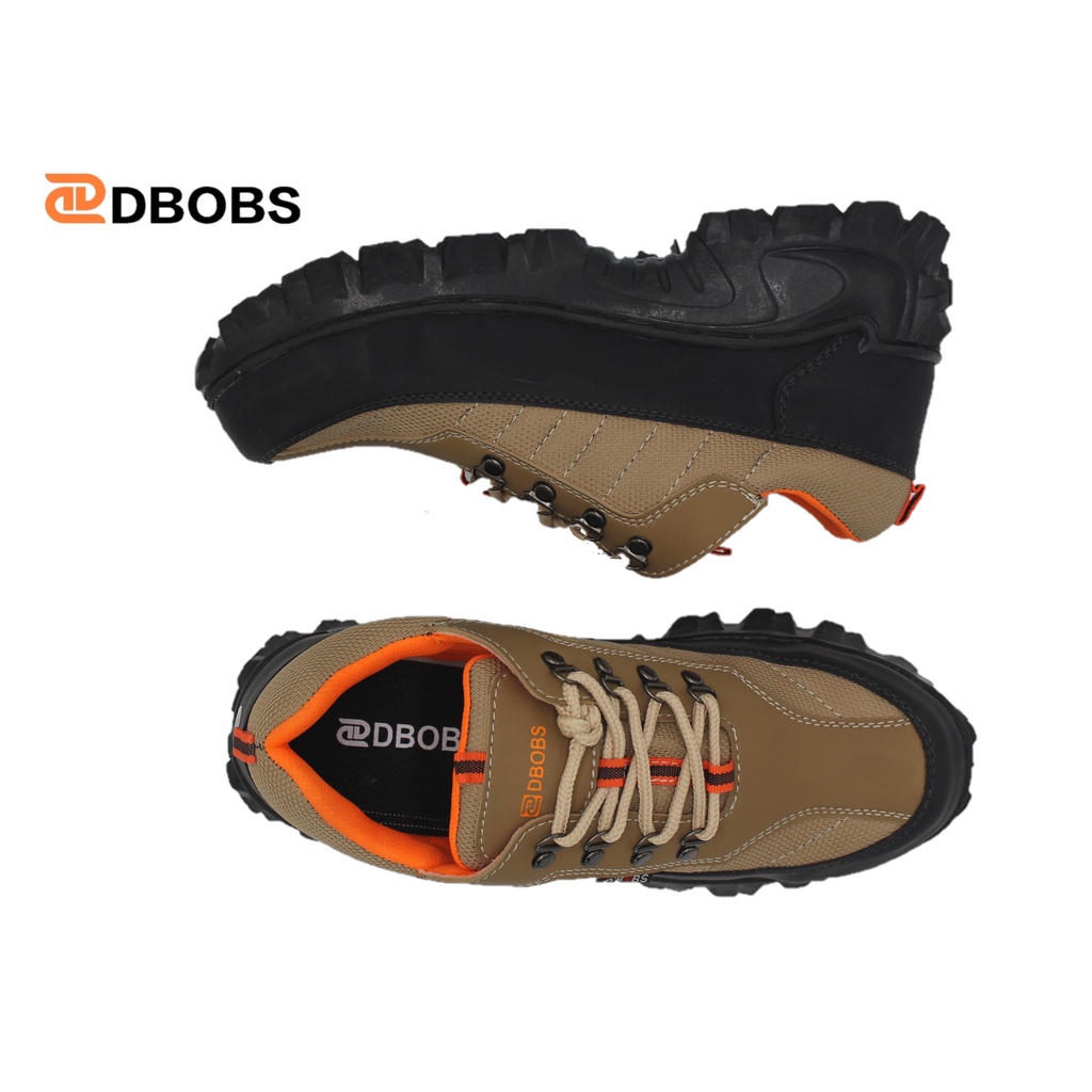 Sepatu Safety Pria - Dbobs - Safety Shoes Hiking Septi Gunung Sefty Outdoor Tracking Black Ton